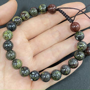Dragon Blood for Protection and Apotropaic Briaded Rope Crystal Bracelet
