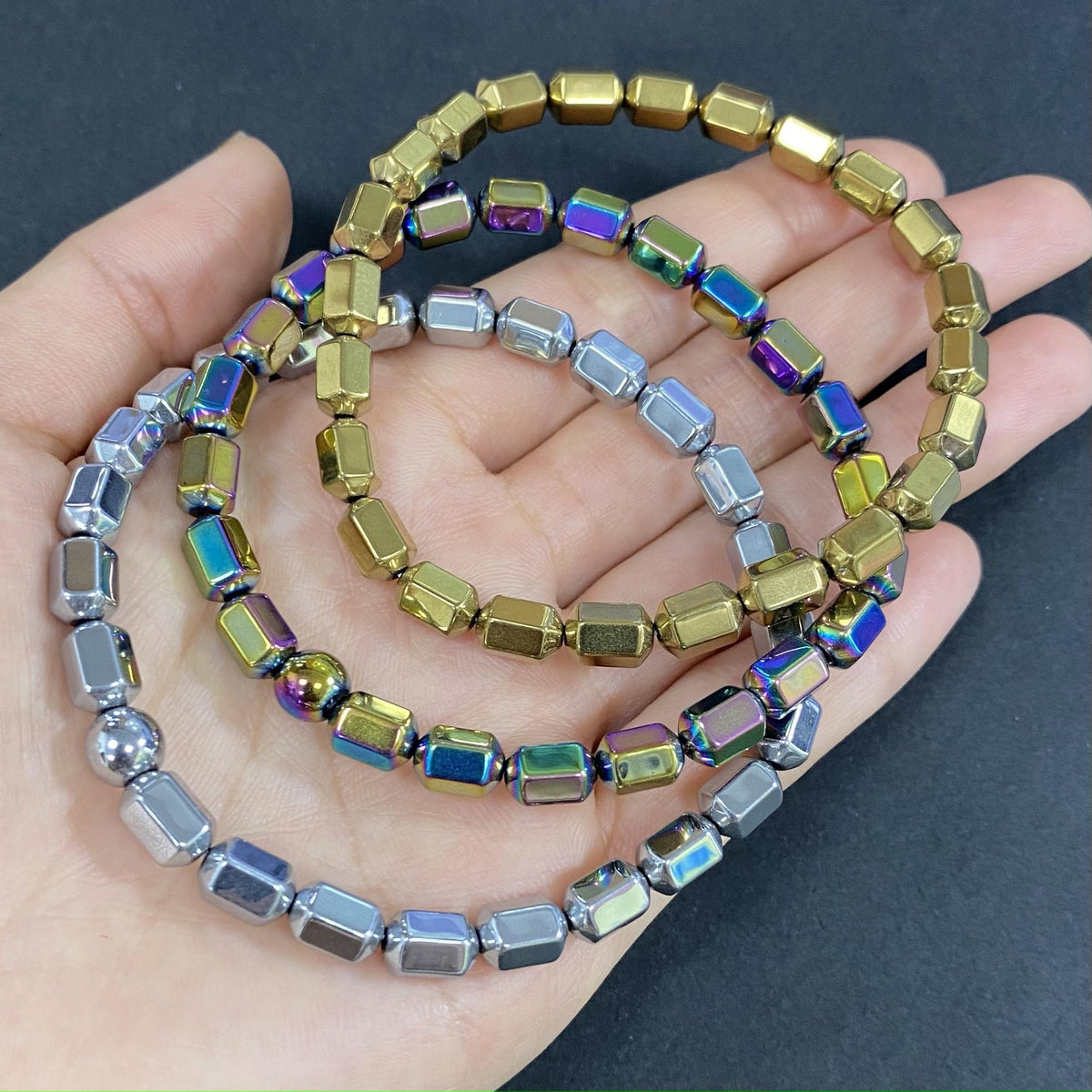 Triple Hematite for Weight Loss Crystal Bracelet