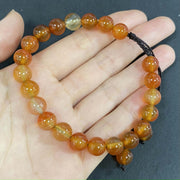 Natural Carnelian for Better Wealth & Career Braided Rope Crystal Bracelet