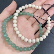 Natural Aventurine to Improve Body and Health Briaded Rope Crystal  Bracelet