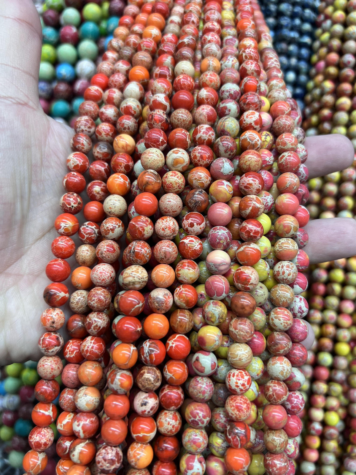 Sea Sediment Imperial Jasper Loose Beads Free Shiping