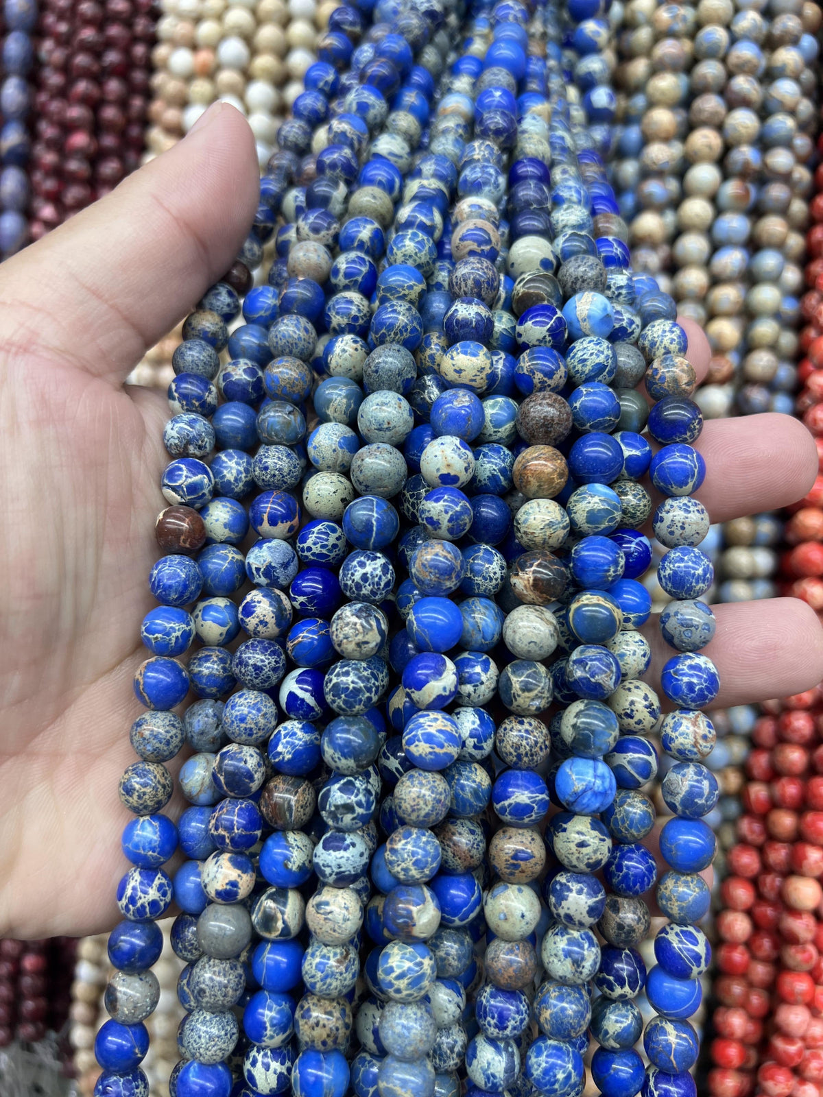 Sea Sediment Imperial Jasper Loose Beads Free Shiping