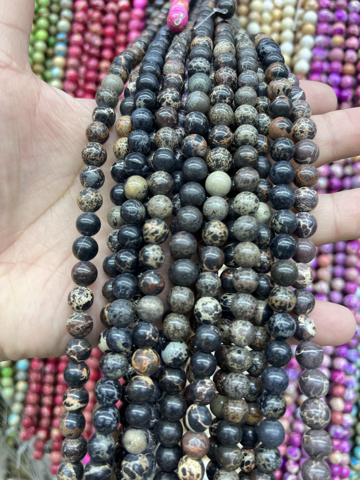 Sea Sediment Imperial Jasper Loose Beads Free Shiping