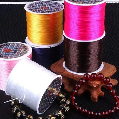 $0.99/Pcs Jewelry bungee cord,flat Jewelry Beading Cord,Elastic Cord,Elastic Thread Cord,Elastic Rope cord 50 meters,Bracelet Elastic Cord