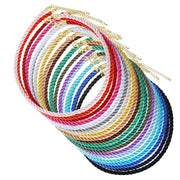 1PCS Braided Silk Rope Necklace Cords With Bright Gold Finish