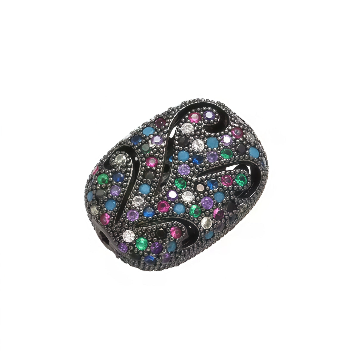 1PCS  Rectangular Hollow Candy Crystal Spacer Beads