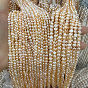 Light Champagne Baroque Freshwater Pearl Beads