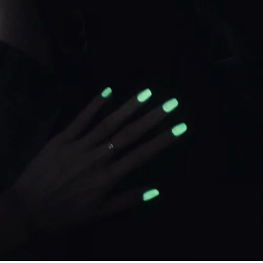 Glowing Nails Press On Nails  White
