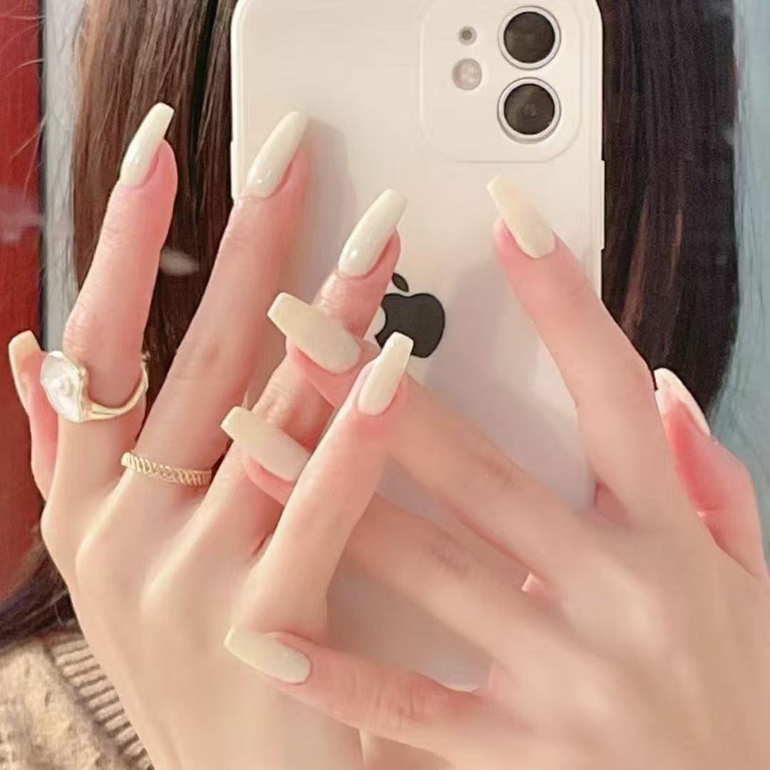 Glowing Nails Press On Nails  White