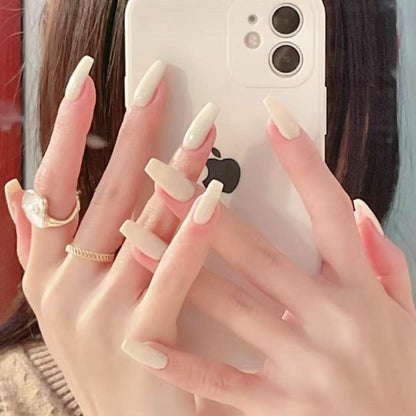 Glowing Nails Press On Nails  White