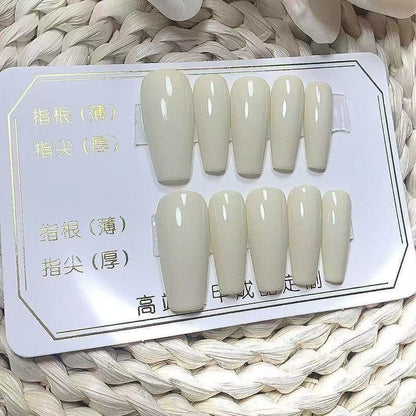 Glowing Nails Press On Nails  White