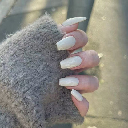 Glowing Nails Press On Nails  White