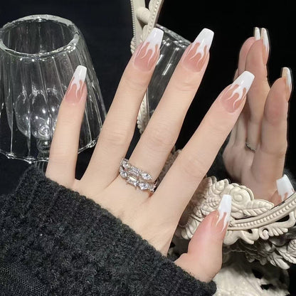 Glowing Nails Press On Nails  Purple