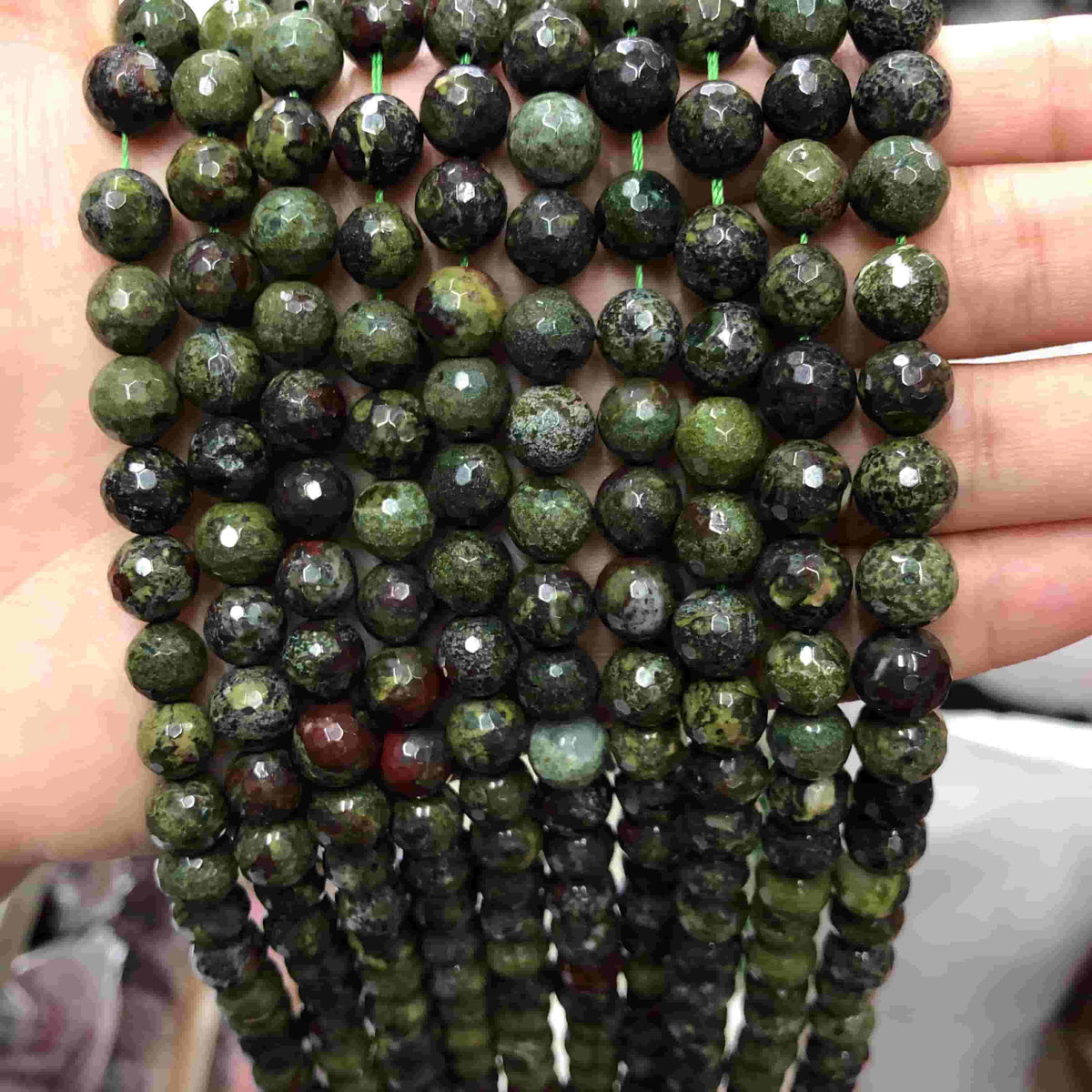 Round Faceted Beads Crystal/Quartz/Jasper/Agate 6mm 8mm 10mm
