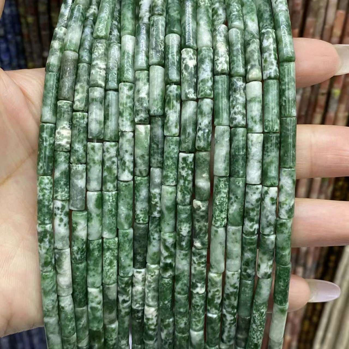Cylindrical Tube Beads 4x13mm Quartz/Jasper/Agate/Crystal
