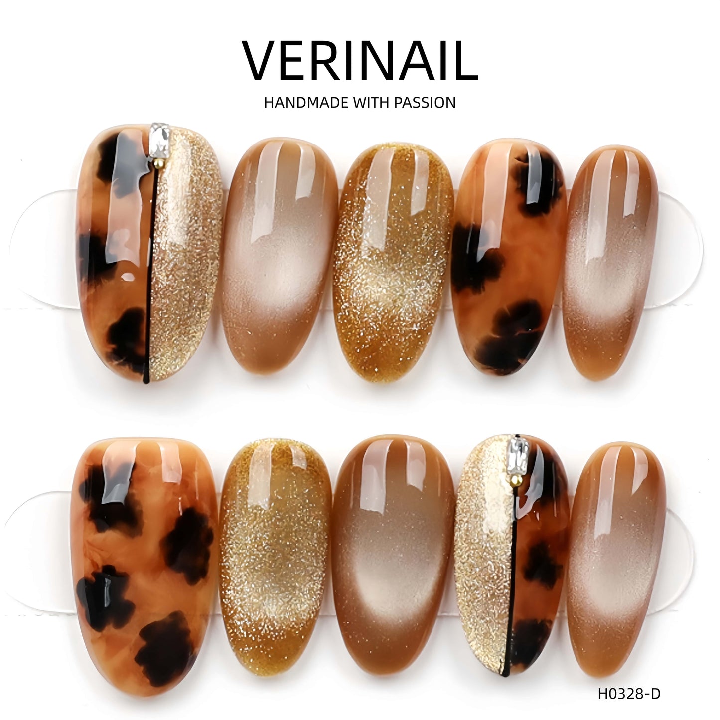 Press On Nails Color Golden DL04