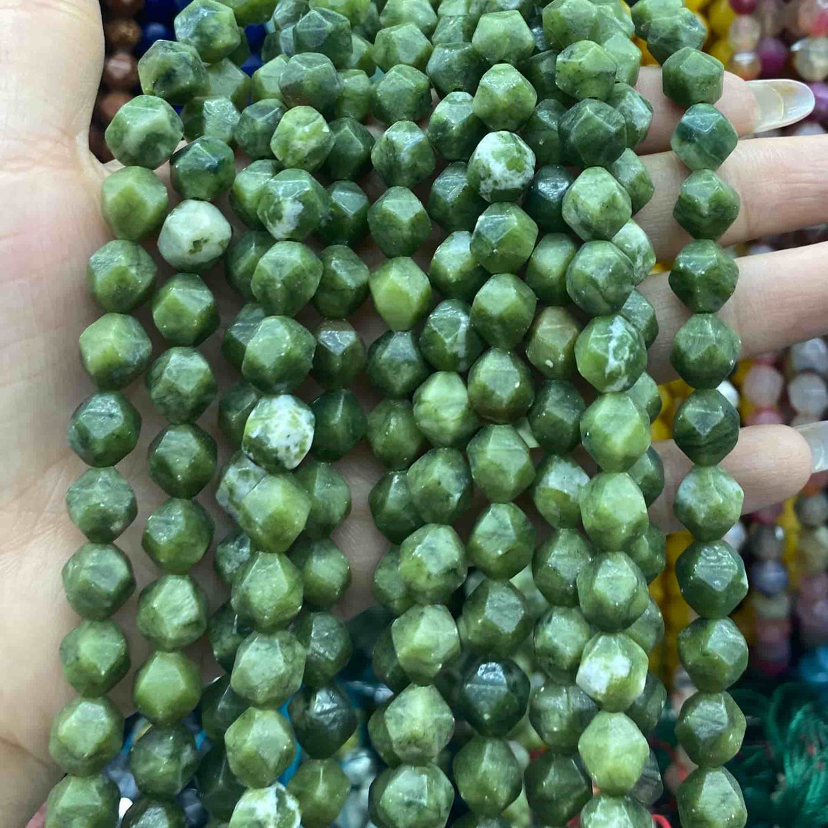 Diamond Faceted Beads 6mm/8mm/10mm Quartz/Jasper/Agate/Crystal
