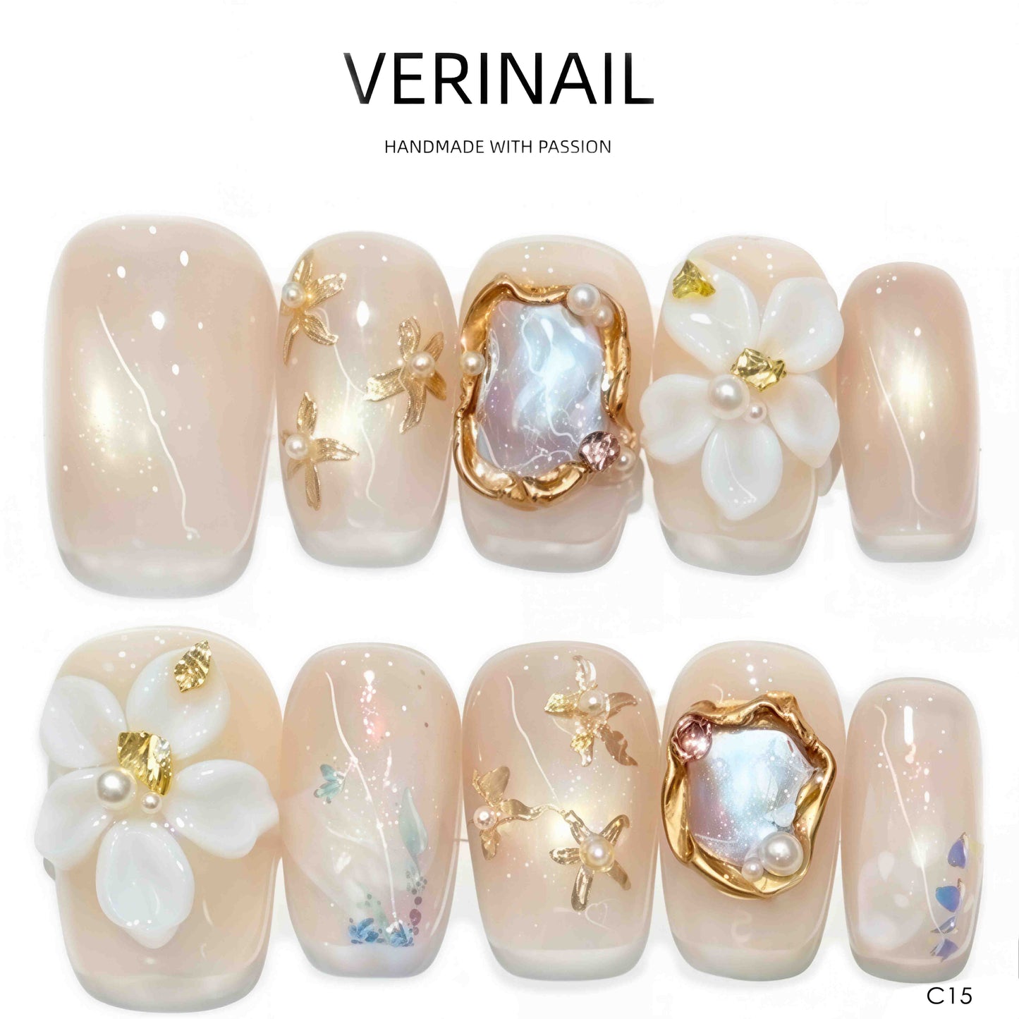 Press On Nails Color Golden DL01
