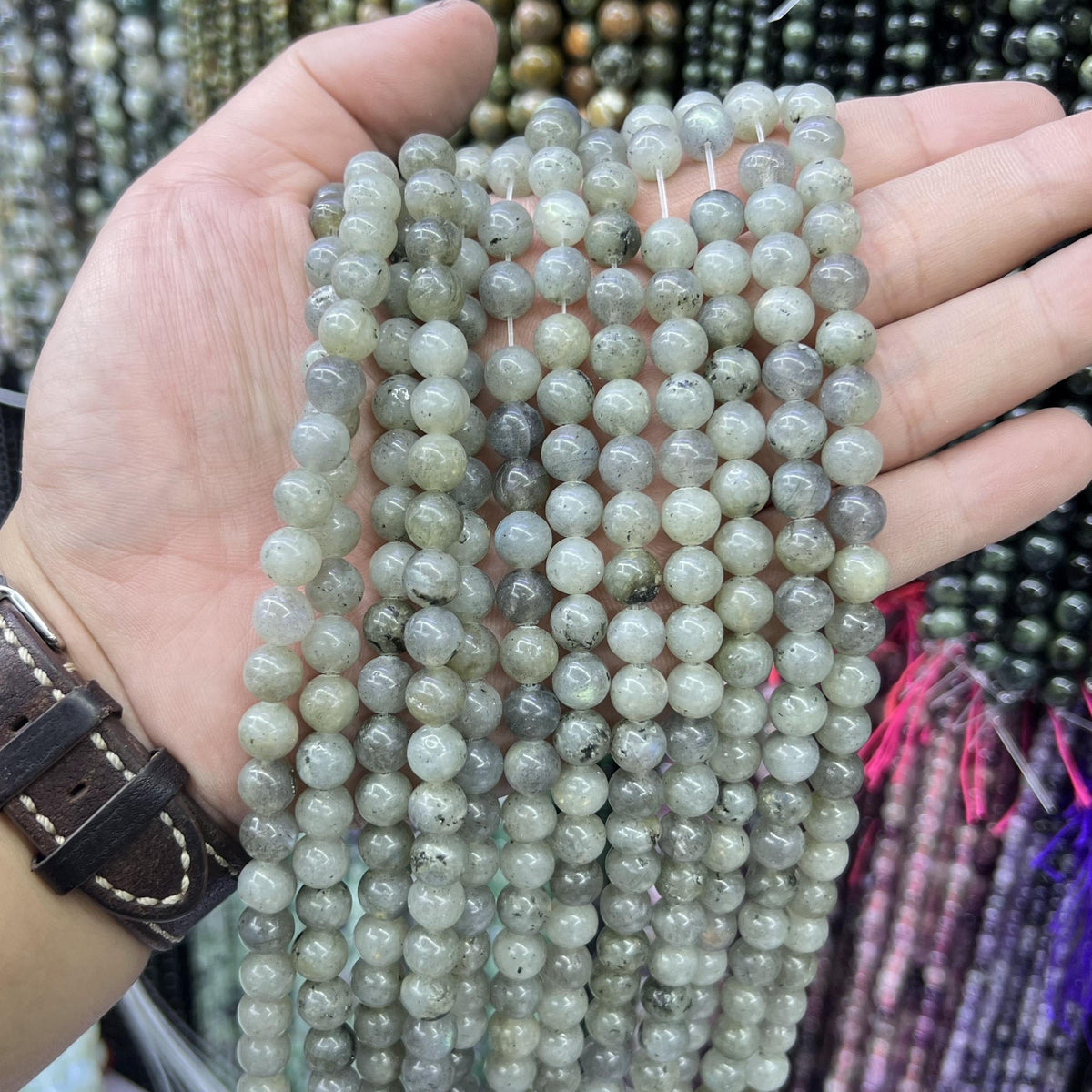 $2.5--8mm #2 Semi- Precious beads Free Shipping