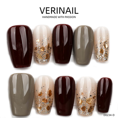 Press On Nails Color Brown DL02