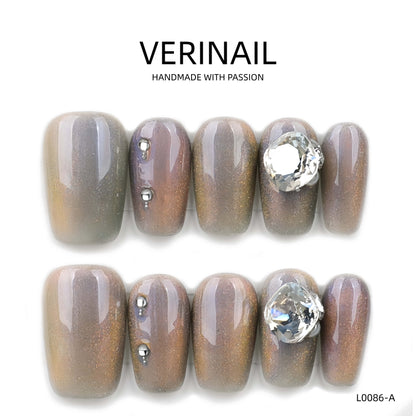 Press On Nails Color Brown DL05