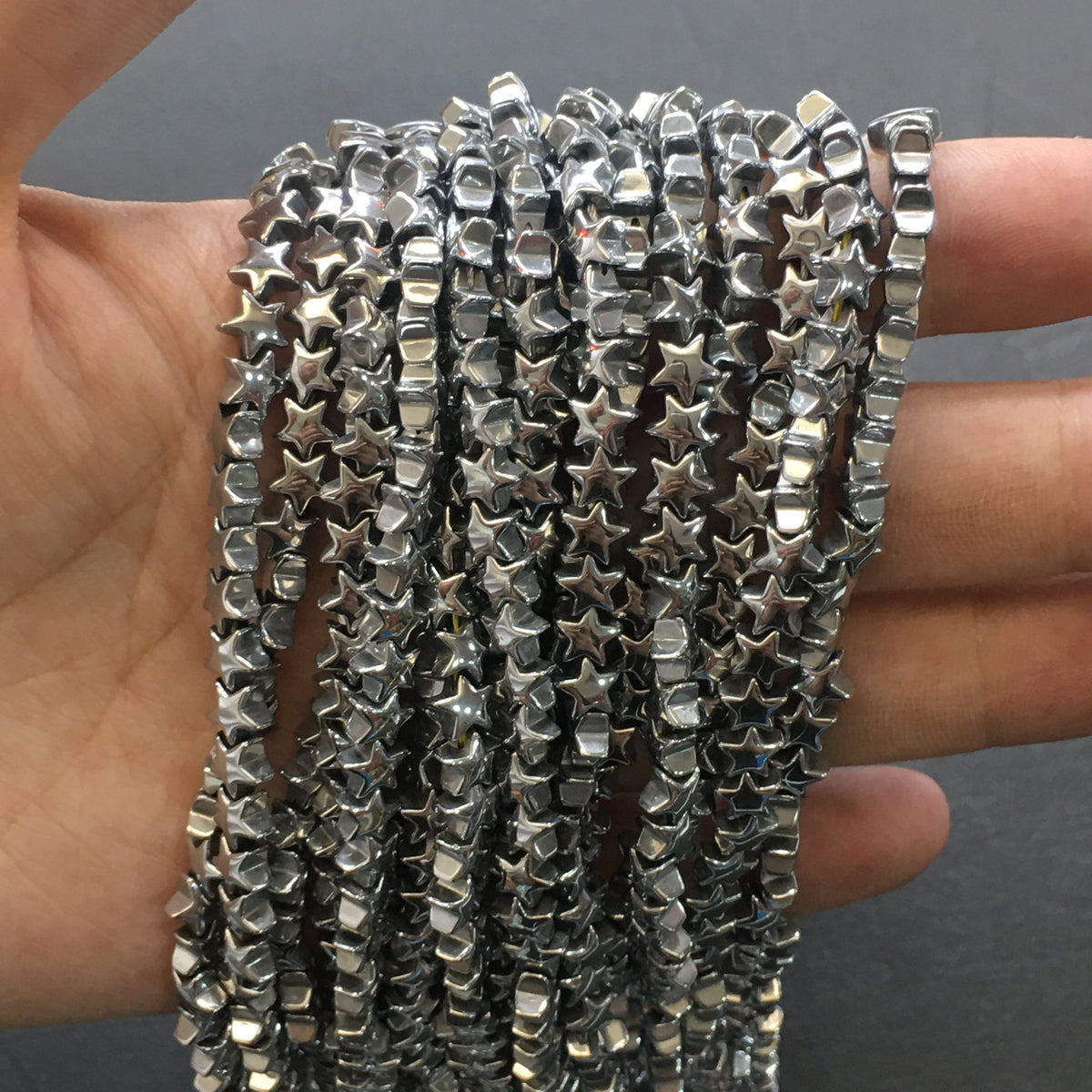 Star Shape Hematite Beads