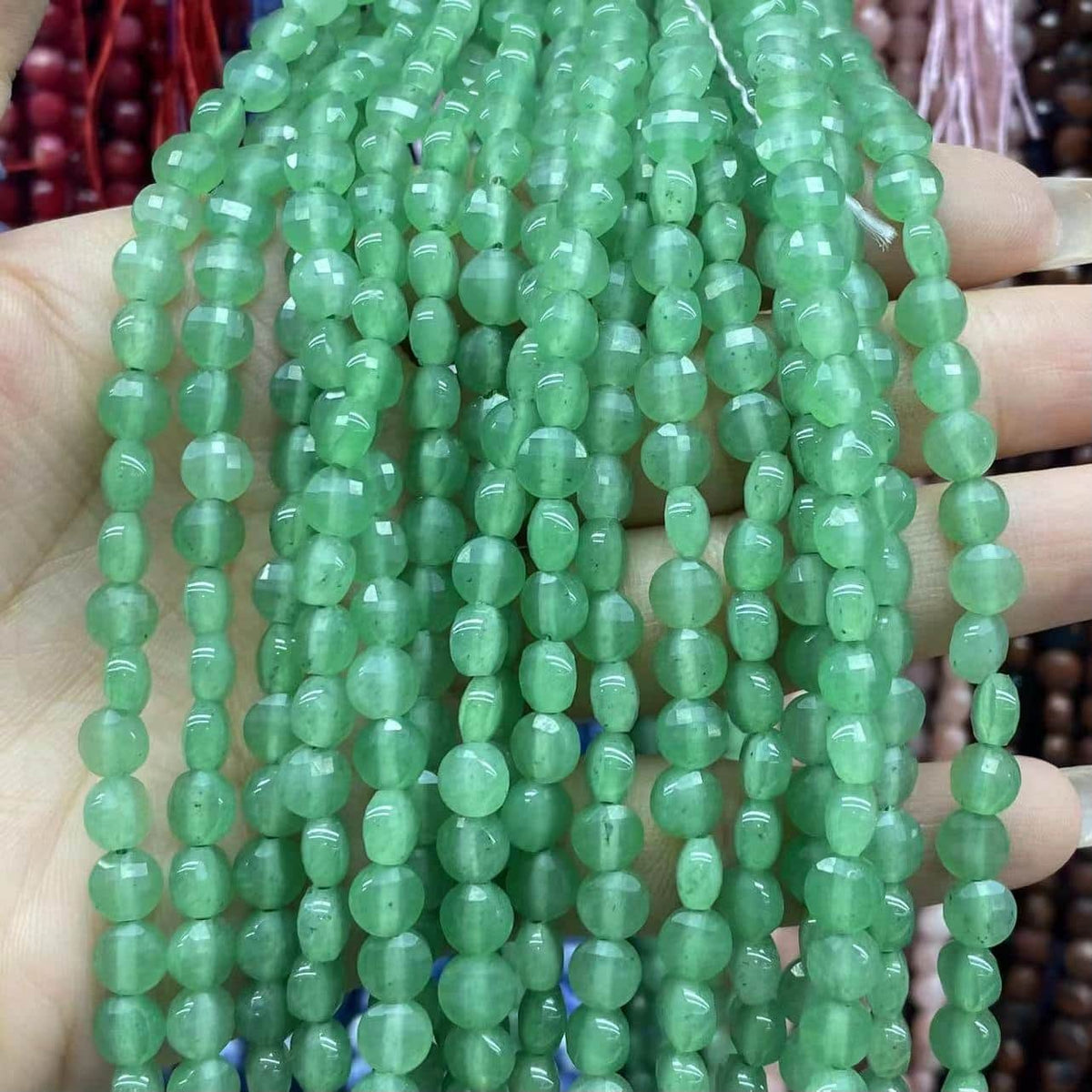 Faceted Cion Beads 6x6mm Quartz/Jasper/Agate/Crystal