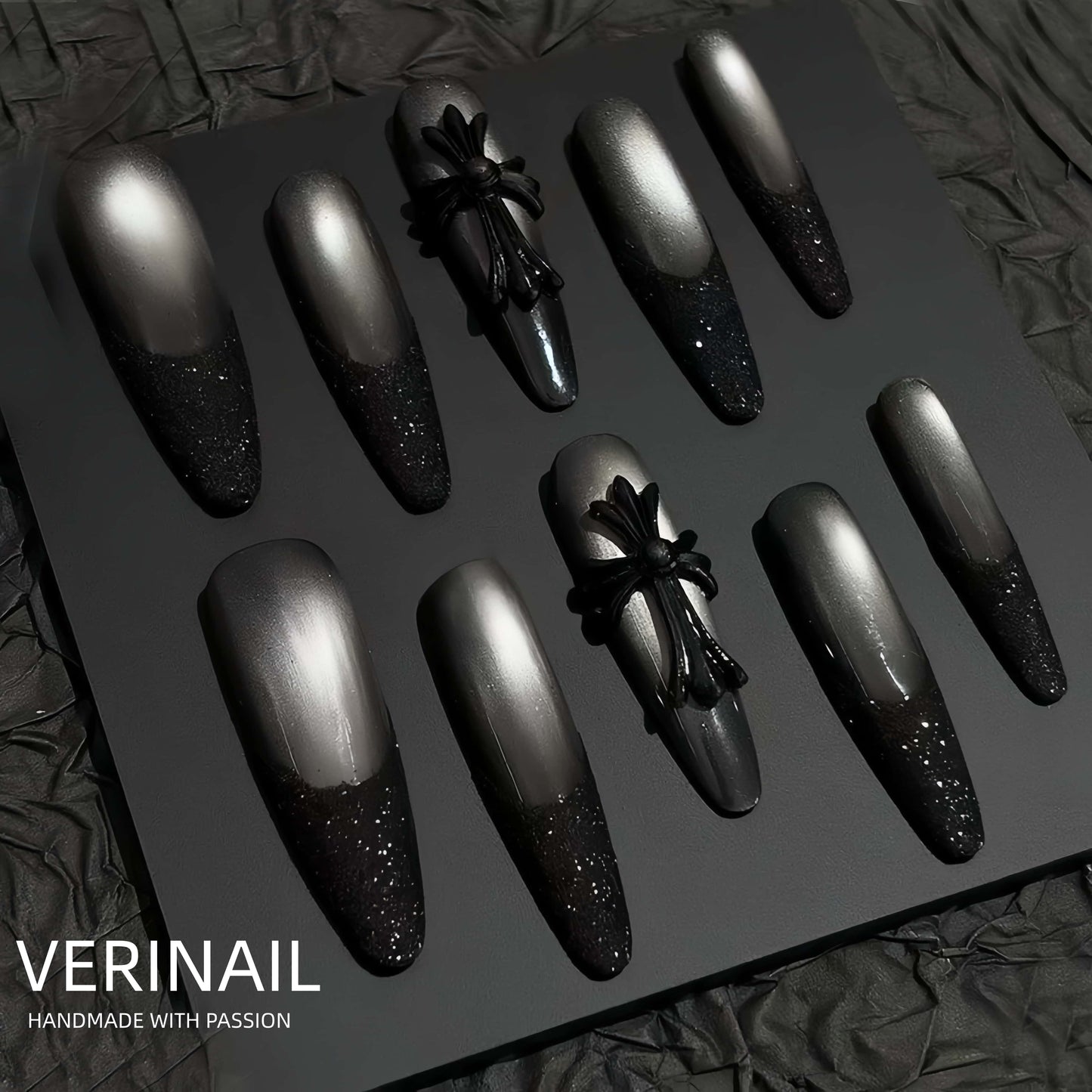 Press On Nails Color Black PDD02