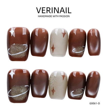Press On Nails Color Brown DL03