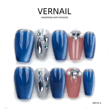 Press On Nails Color Blue DL02