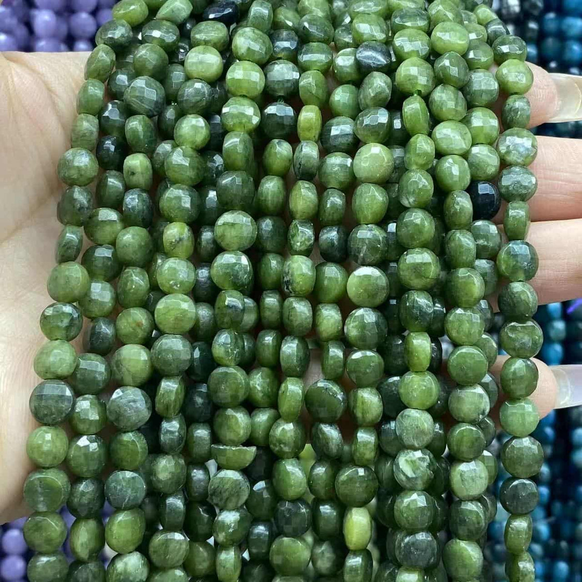 Faceted Cion Beads 6x6mm Quartz/Jasper/Agate/Crystal