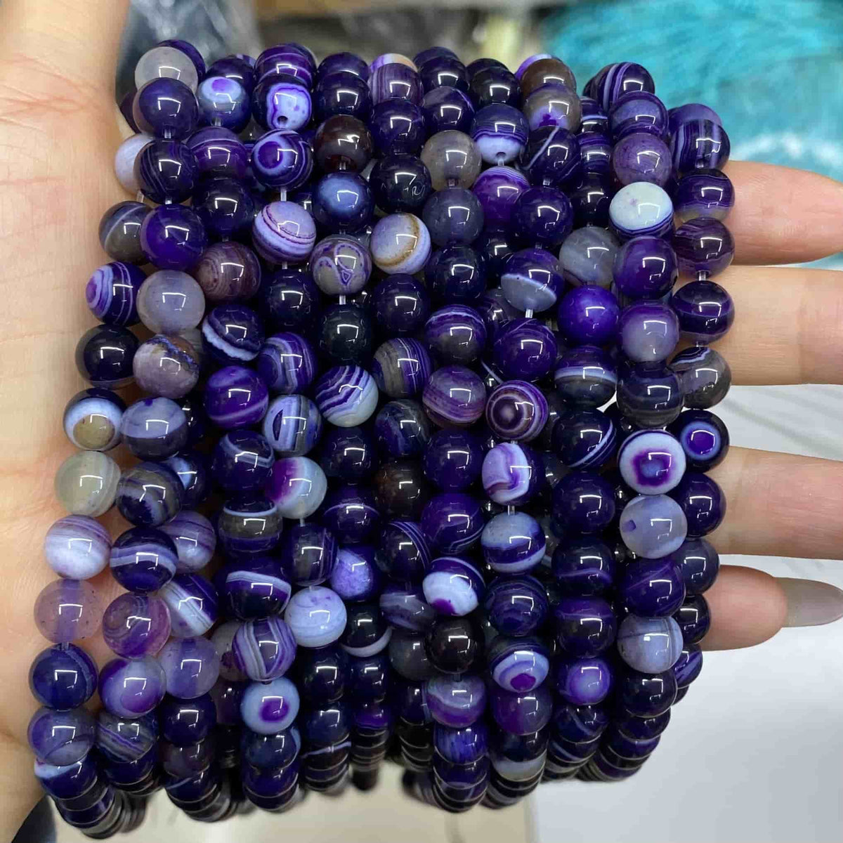 #1 Round Agate Beads 6mm/8mm/10mm/12mm