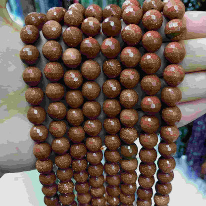 Round Faceted Beads Crystal/Quartz/Jasper/Agate 6mm 8mm 10mm