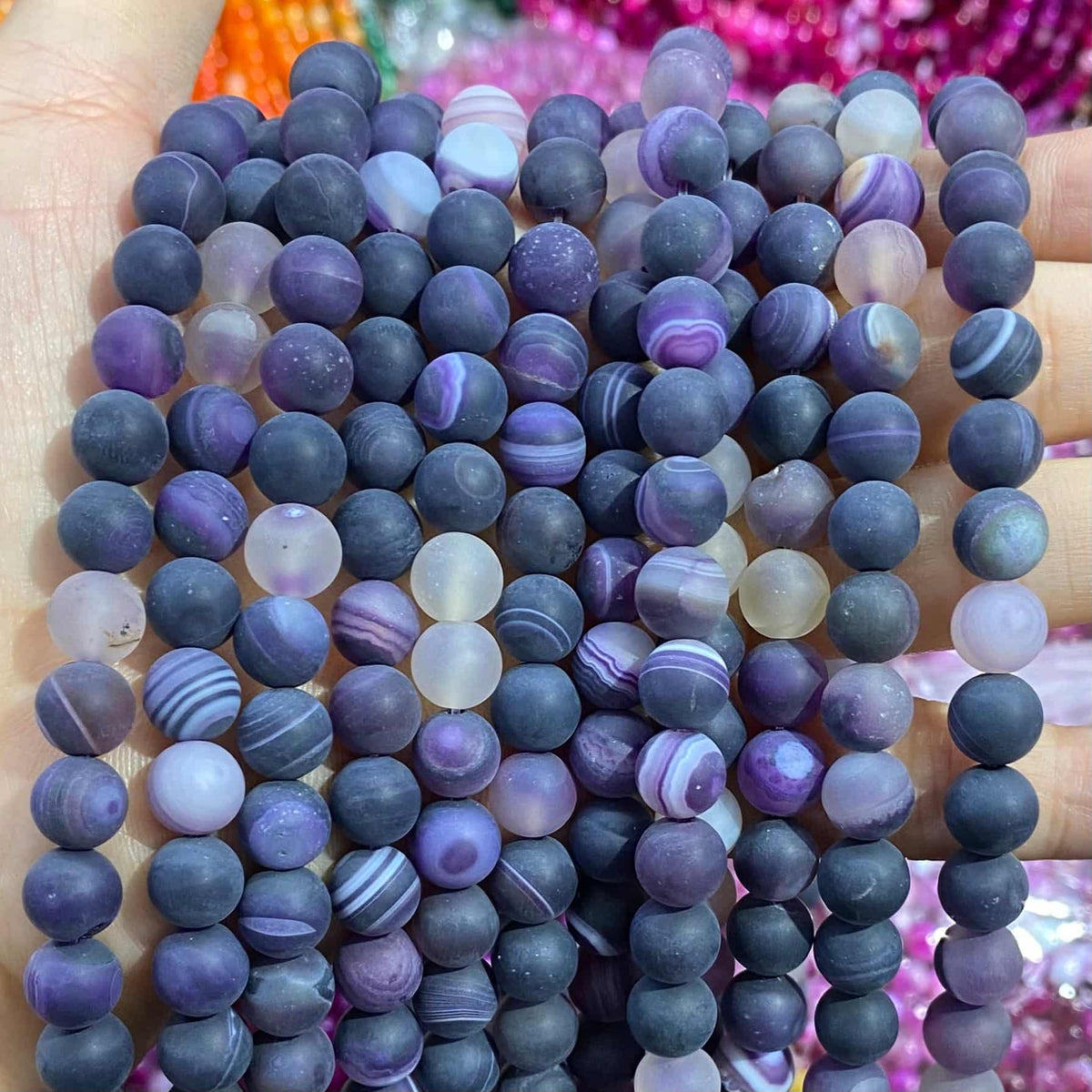 #1 Round Agate Beads 6mm/8mm/10mm/12mm