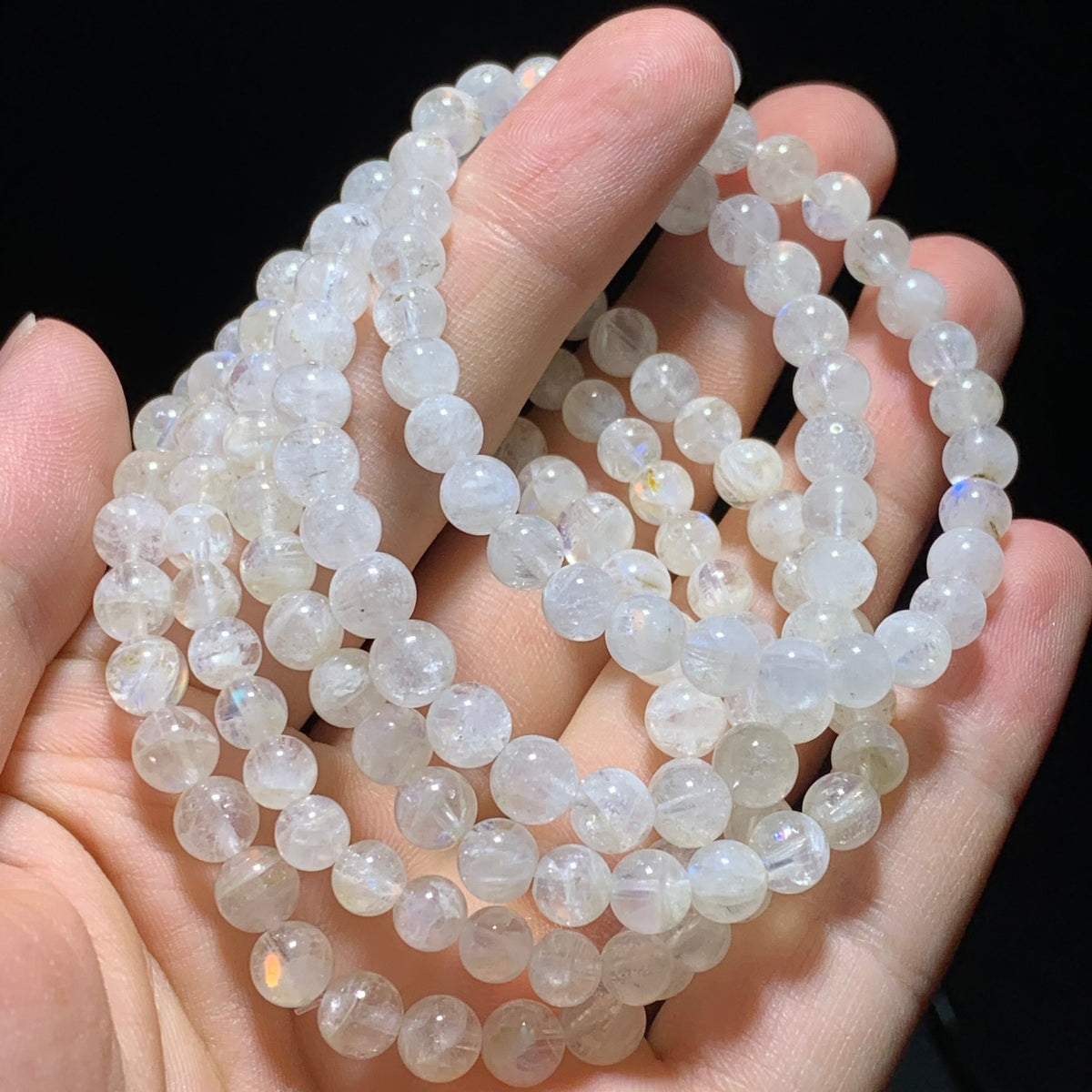 Rainbow moonstone crystal bracelets