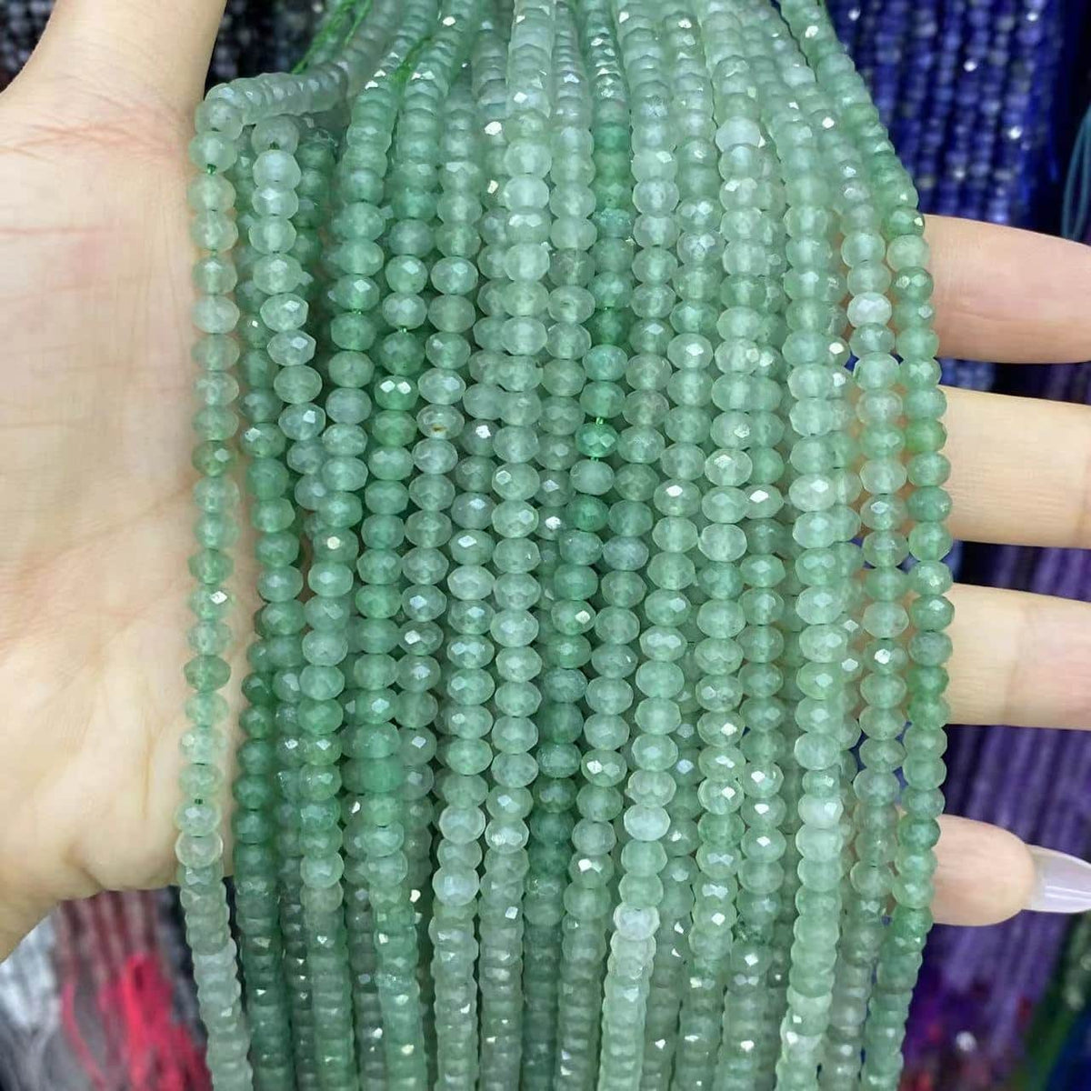Faceted Rondelle Beads 2x3mm 3x4mm Gemstone/Quartz/Jasper/Agate