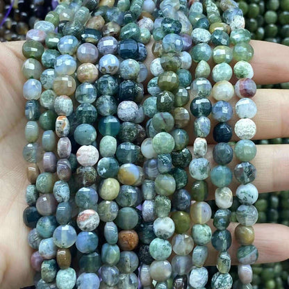 Faceted Cion Beads 6x6mm Quartz/Jasper/Agate/Crystal