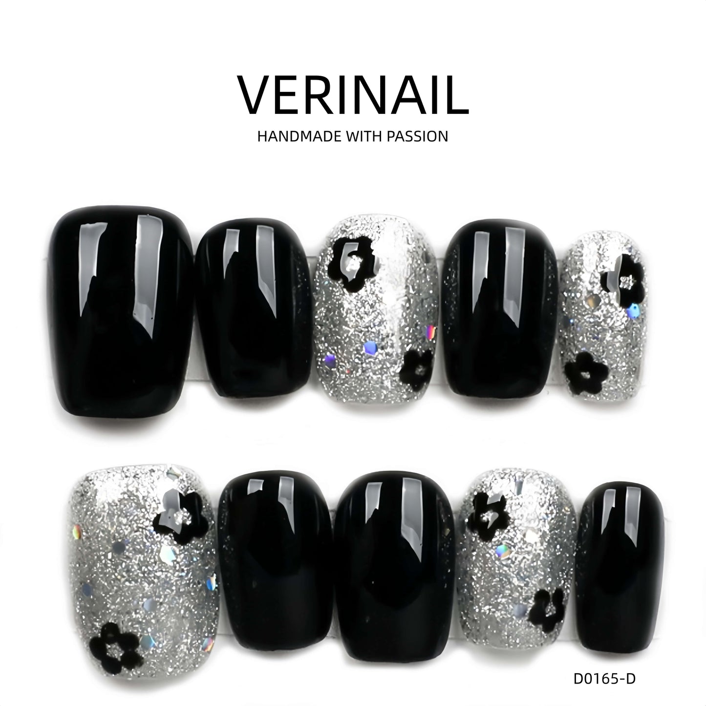 Press On Nails Color Black DL05
