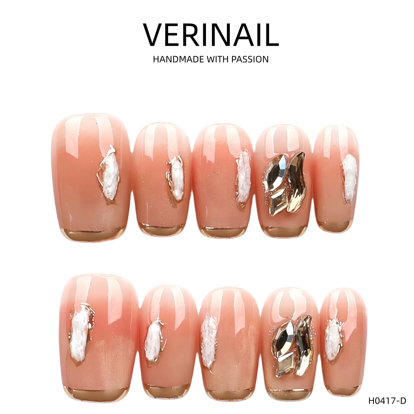 Press On Nails Color Brown DL01