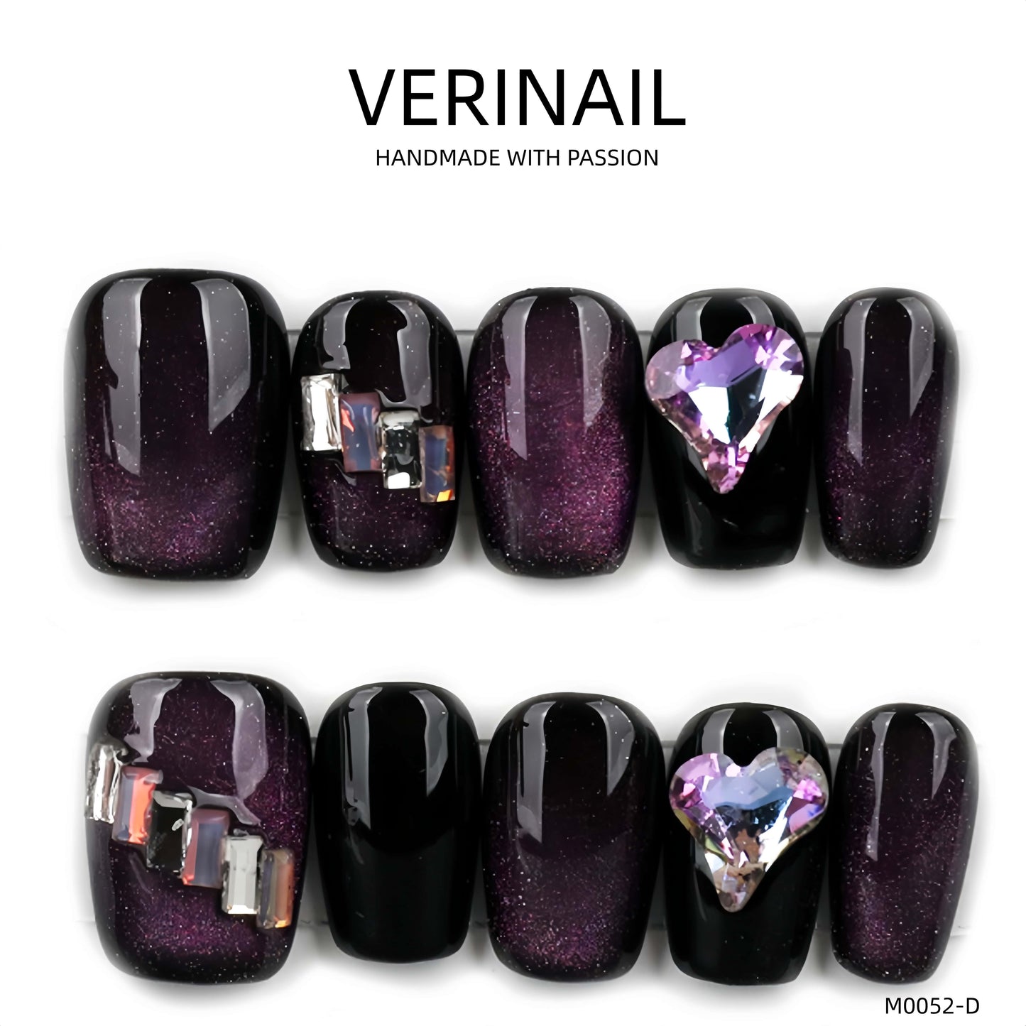 Press On Nails Color Purple CP02