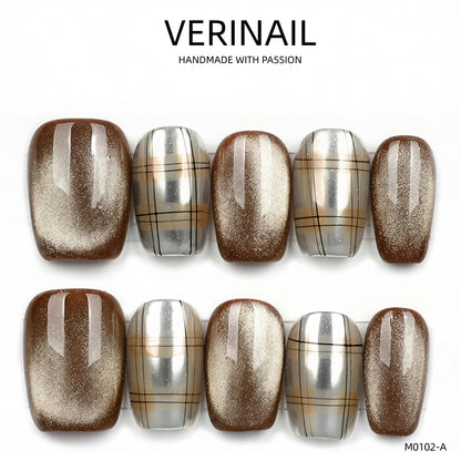 Press On Nails Color Golden DL02