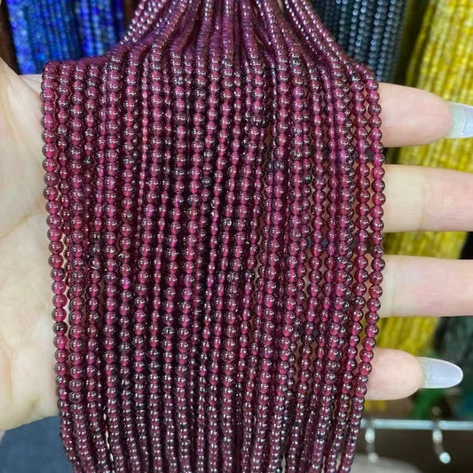 Garnet Tiny Smooth Round Beads 2mm 3mm 4mm