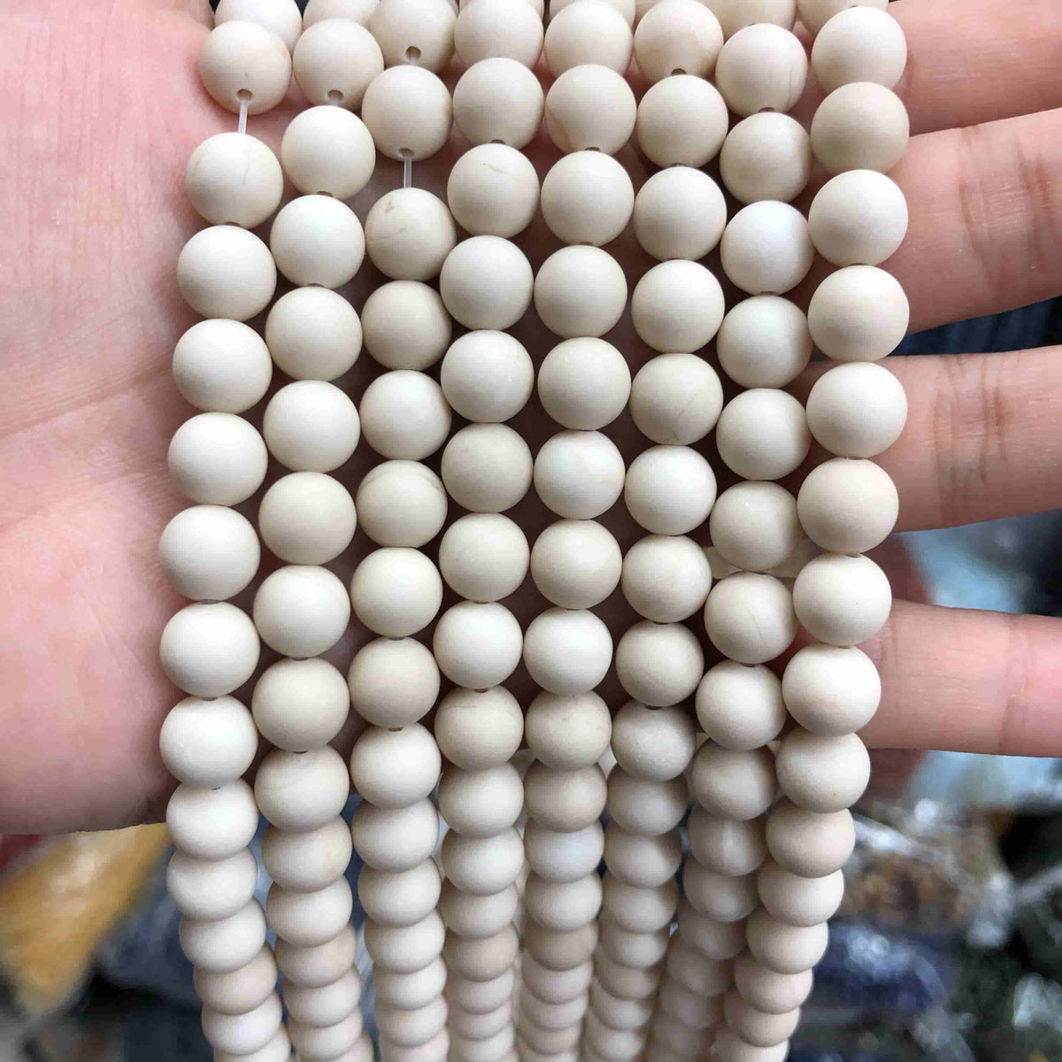 Round Matte Beads Crystal/Quartz/Jasper/Agate 4mm 6mm 8mm 10mm