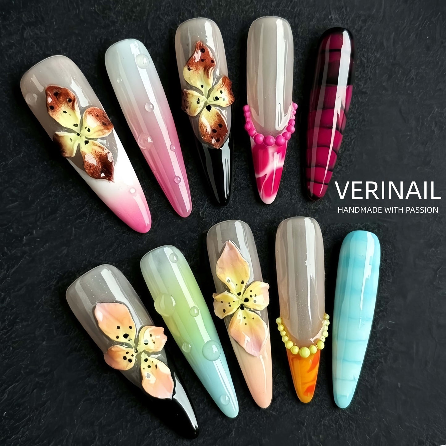 Press On Nails Color Brown PDD01