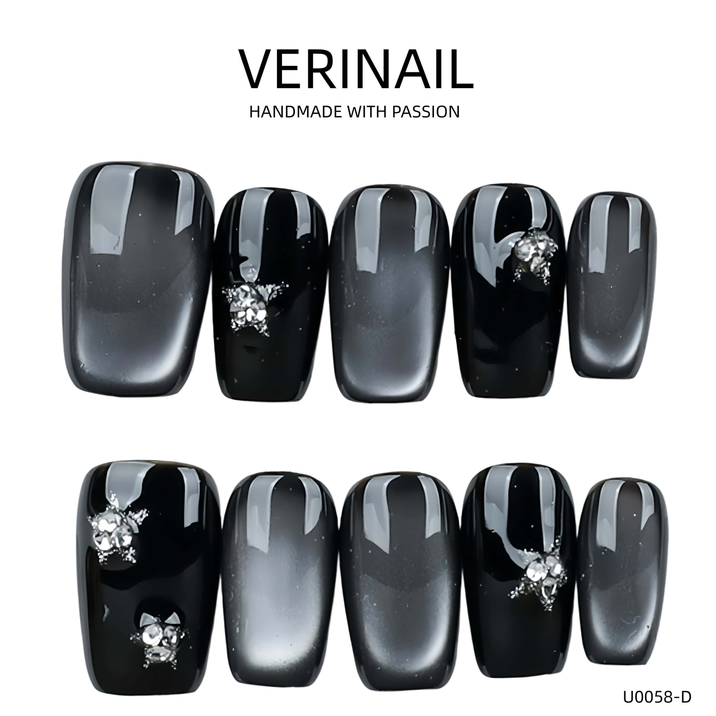 Press On Nails Color Black DL04
