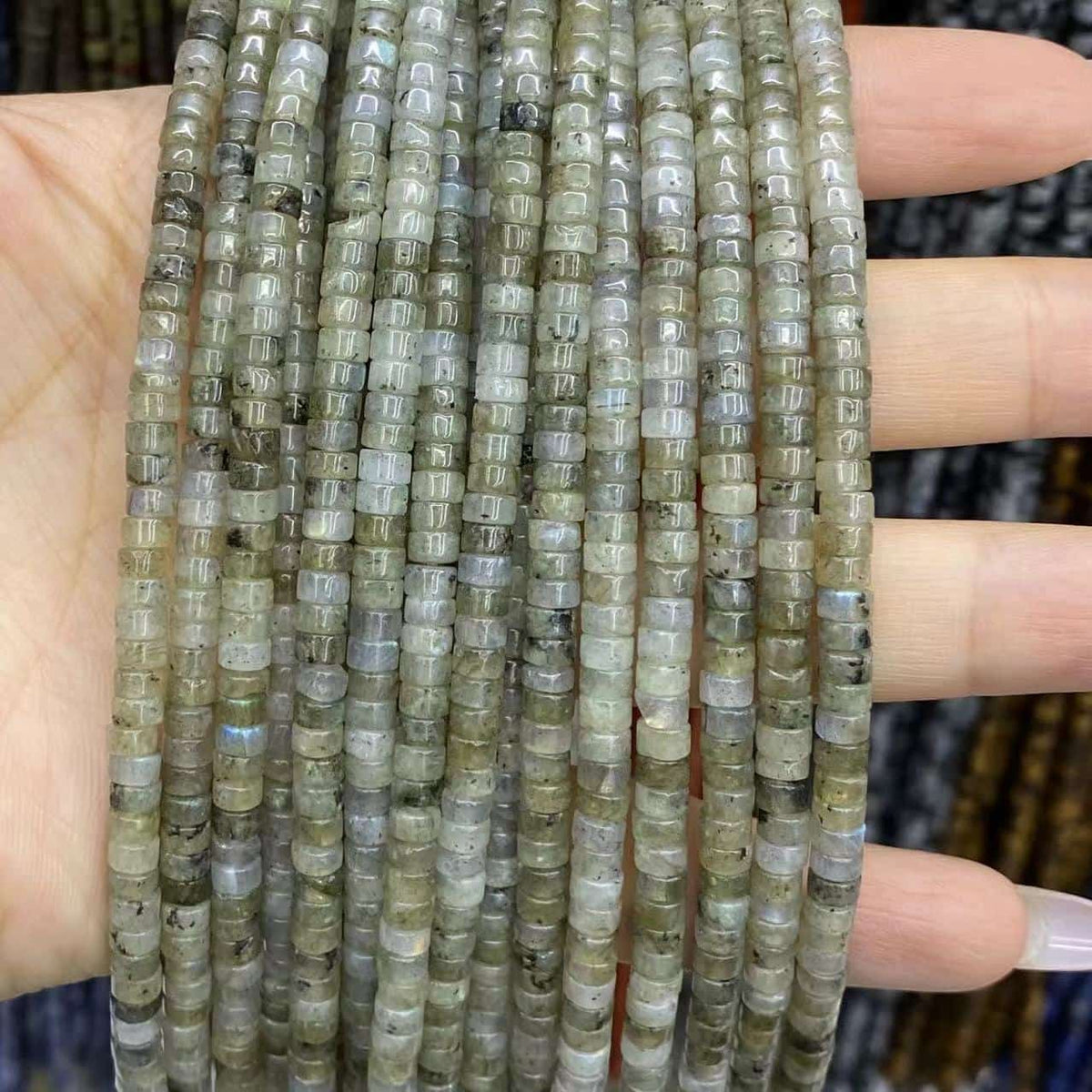 Heishi Rondelle Beads 2x4mm Quartz/Jasper/Agate/Crystal