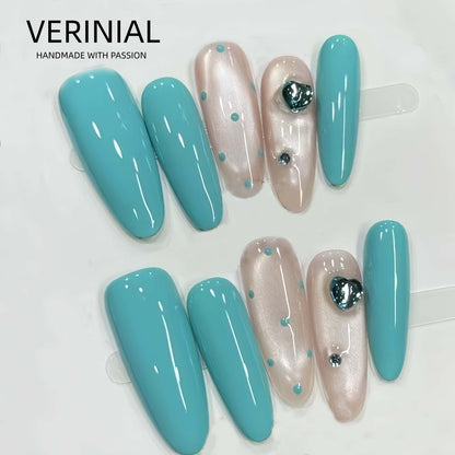 Press On Nails Color Blue PDD01