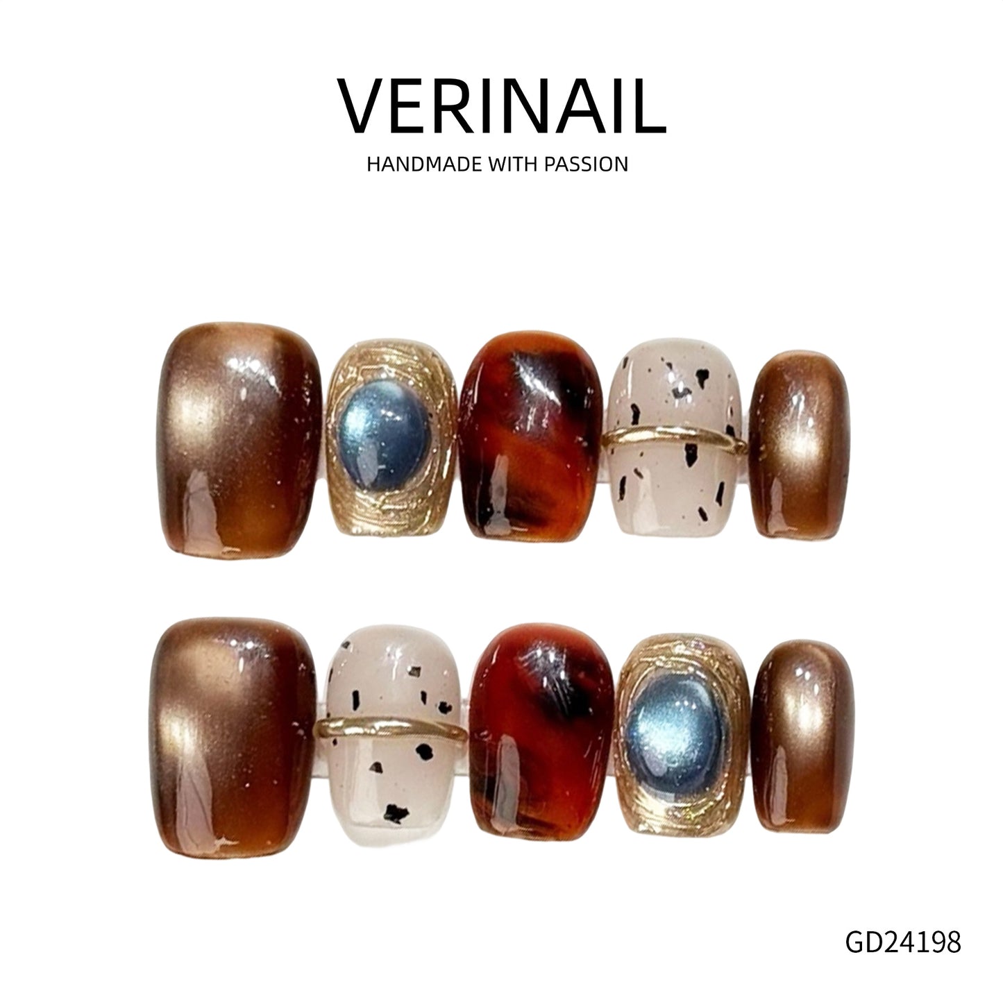 Press On Nails Color Brown DL03