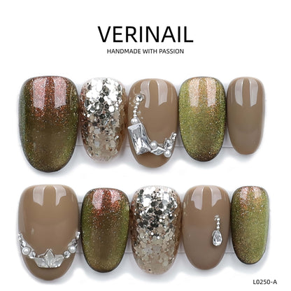 Press On Nails Color Brown DL05