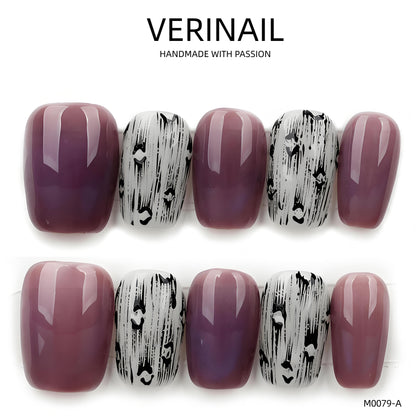 Press On Nails Color Purple CP02